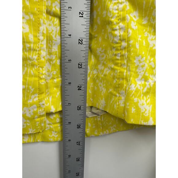 CAbi Field Jacket Womens Daisy Spring Yellow Floral‎ 5160 Pockets Size Medium - Picture 10 of 10